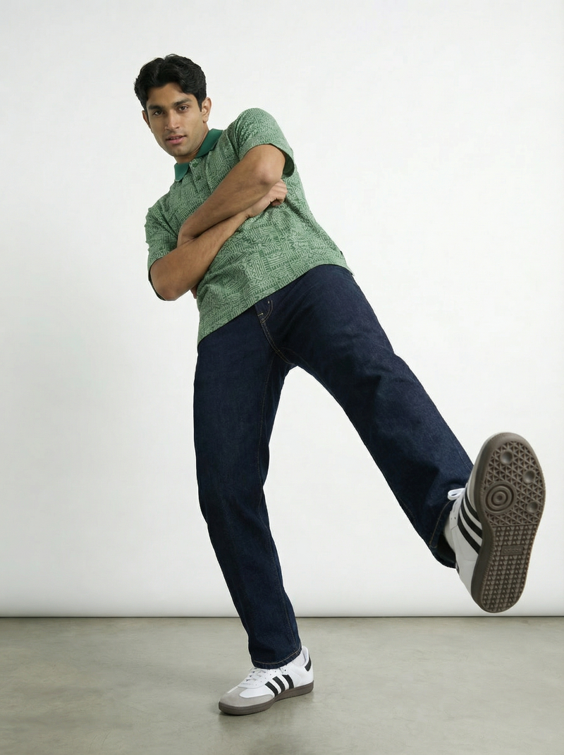 All-Over Print Formal Boxy polo