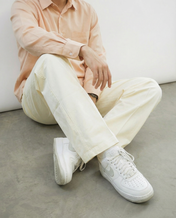 Twill (Off-White Cotton Formal Trousers) - Image 6