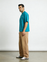 Plain Blue word hunt boxy Tee