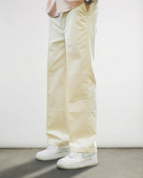 Twill (Off-White Cotton Formal Trousers)