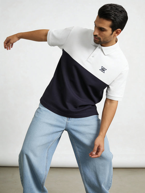 Contrast Oversized polo with unique collar branding - Image 5