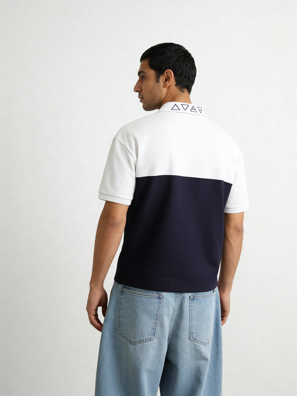 Contrast Oversized polo with unique collar branding - Image 6